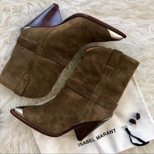 Isabel Marant Lamsy suede ankle boots - tan 40